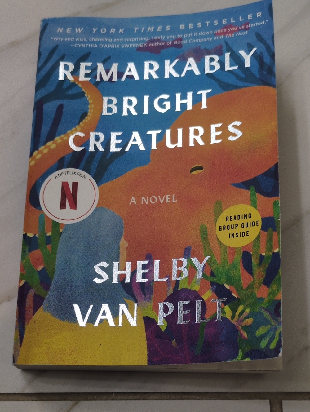 Shelby Van Pelt Remarkably Bright Creatures - Blue & Orange Cover